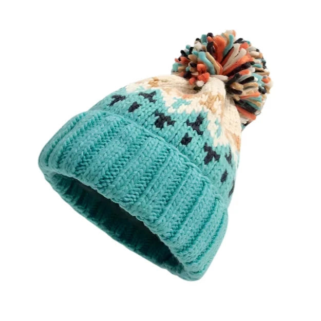 Warme Winter Kerstmis Beanie Muts-Petten-Calora-Blauw-54-60CM-Calora