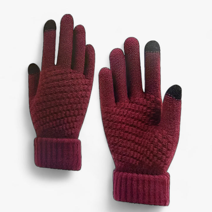 Warme Winter Touchscreen Handschoenen met Stretch-Handschoenen-Calora-Rood-Calora