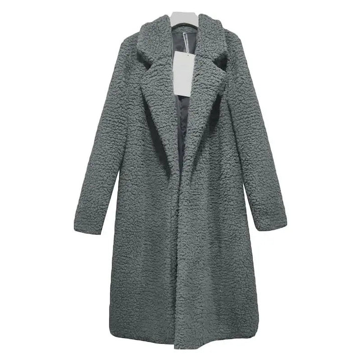 CALORA_ Warme zachte Lange Teddy Winterjas