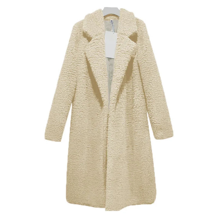 CALORA_ Warme zachte Lange Teddy Winterjas