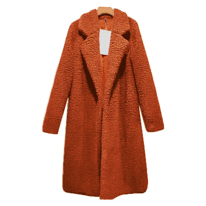 CALORA_ Warme zachte Lange Teddy Winterjas