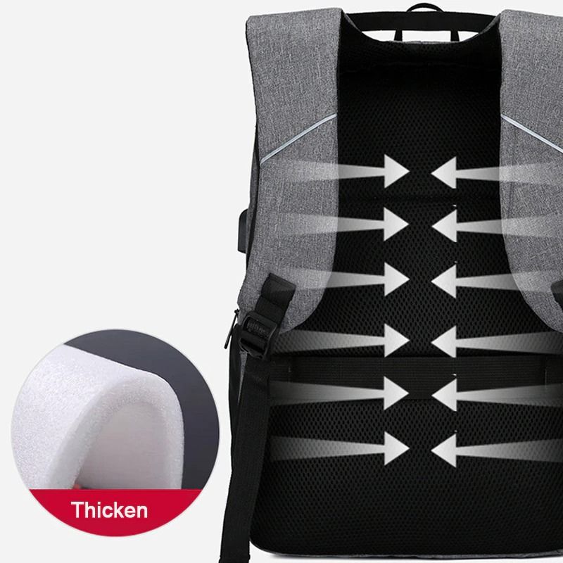 CALORA_ Waterafstotende Laptop Rugzak met USB Poort - Geschikt voor 15.6 inch Laptops