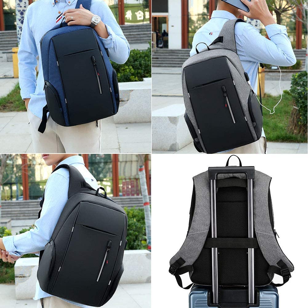 CALORA_ Waterafstotende Laptop Rugzak met USB Poort - Geschikt voor 15.6 inch Laptops
