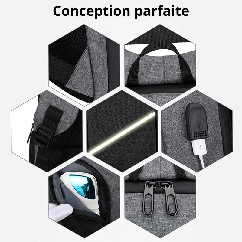 CALORA_ Waterafstotende Laptop Rugzak met USB Poort - Geschikt voor 15.6 inch Laptops