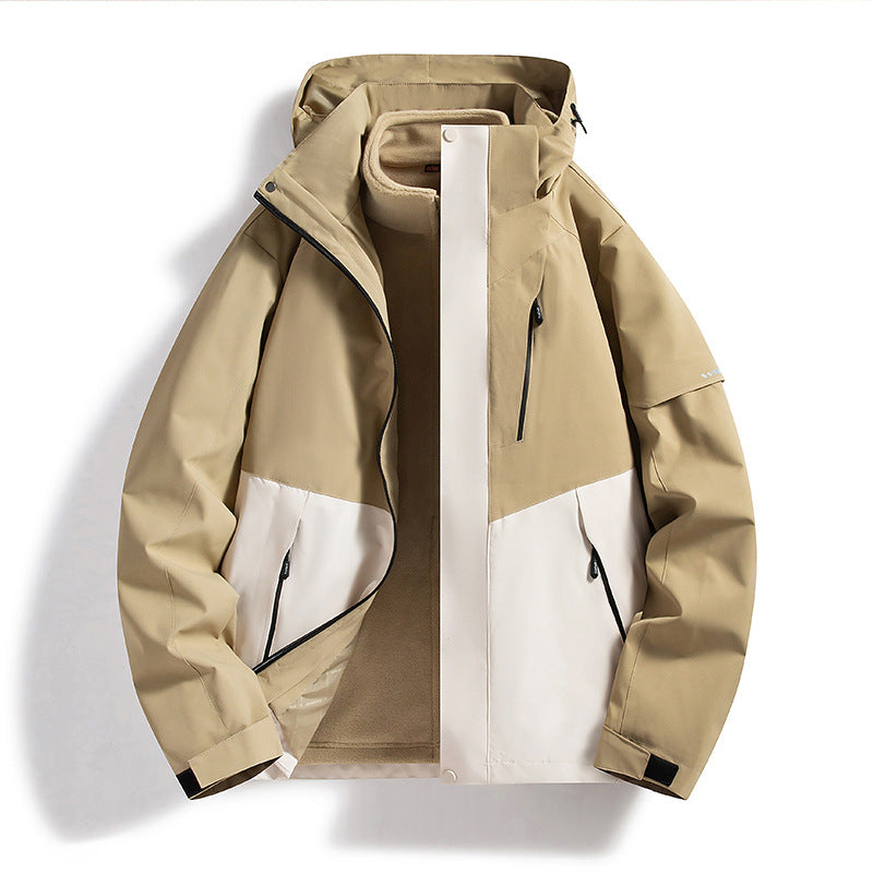 CALORA_ Waterafstotende Winterjas met Uitneembare Fleece Voering - Outdoor en Bergbeklimmen