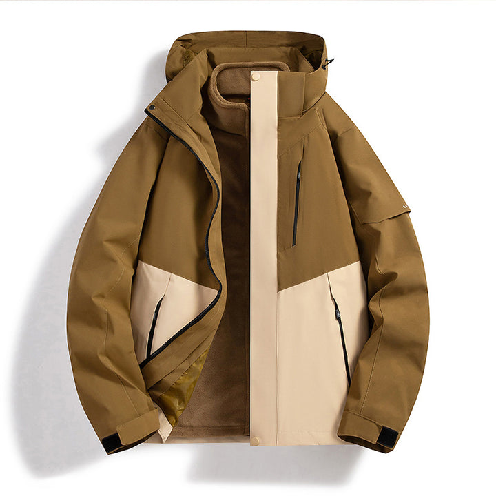 CALORA_ Waterafstotende Winterjas met Uitneembare Fleece Voering - Outdoor en Bergbeklimmen