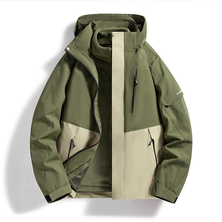 CALORA_ Waterafstotende Winterjas met Uitneembare Fleece Voering - Outdoor en Bergbeklimmen