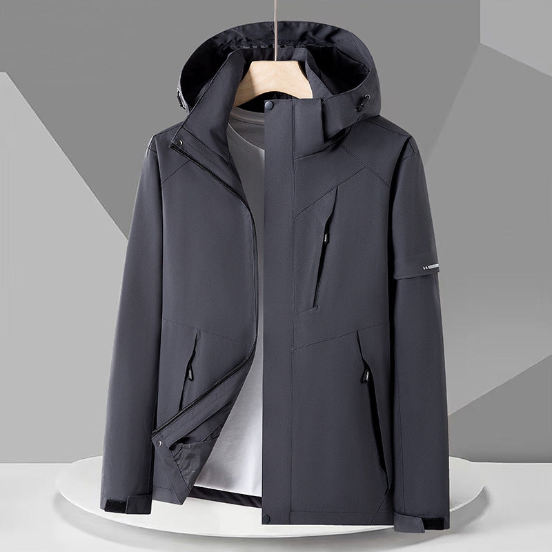 CALORA_ Waterafstotende Winterjas met Uitneembare Fleece Voering - Outdoor en Bergbeklimmen