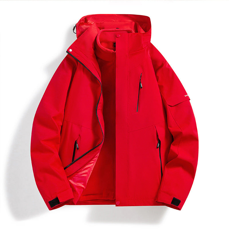 CALORA_ Waterafstotende Winterjas met Uitneembare Fleece Voering - Outdoor en Bergbeklimmen