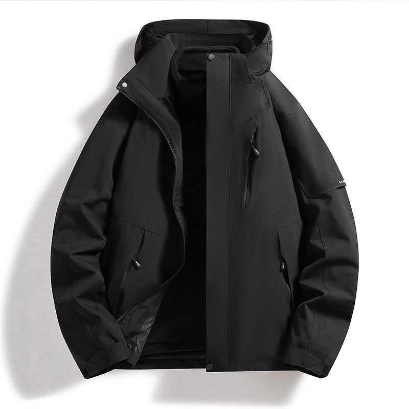 CALORA_ Waterafstotende Winterjas met Uitneembare Fleece Voering - Outdoor en Bergbeklimmen