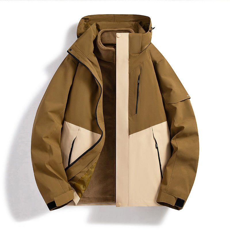 CALORA_ Waterafstotende Winterjas met Uitneembare Fleece Voering - Outdoor en Bergbeklimmen