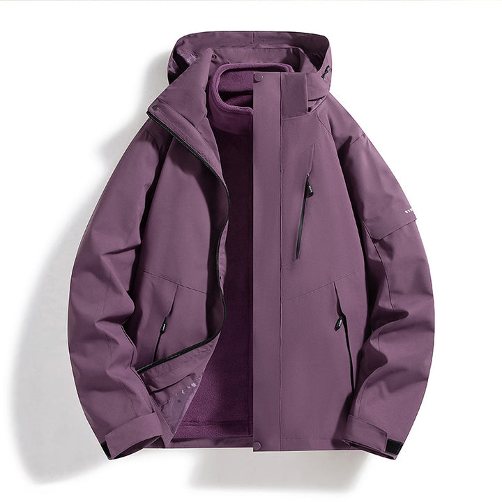 CALORA_ Waterafstotende Winterjas met Uitneembare Fleece Voering - Outdoor en Bergbeklimmen