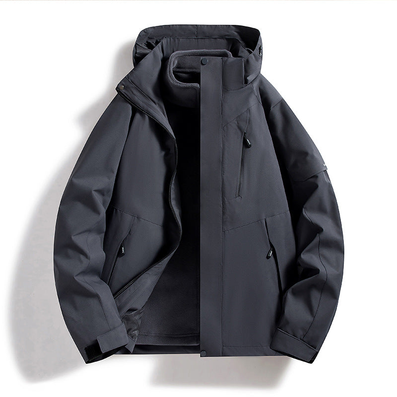 CALORA_ Waterafstotende Winterjas met Uitneembare Fleece Voering - Outdoor en Bergbeklimmen