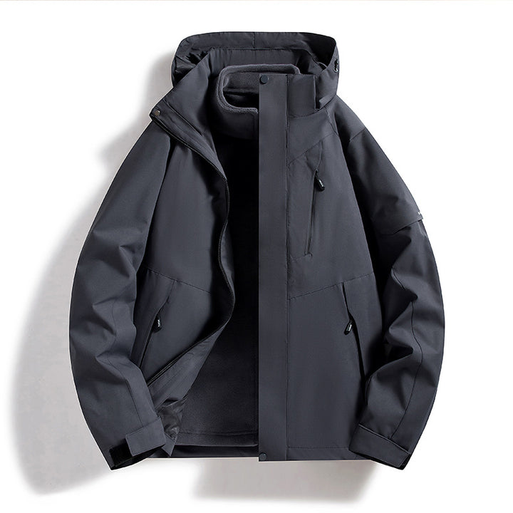CALORA_ Waterafstotende Winterjas met Uitneembare Fleece Voering - Outdoor en Bergbeklimmen