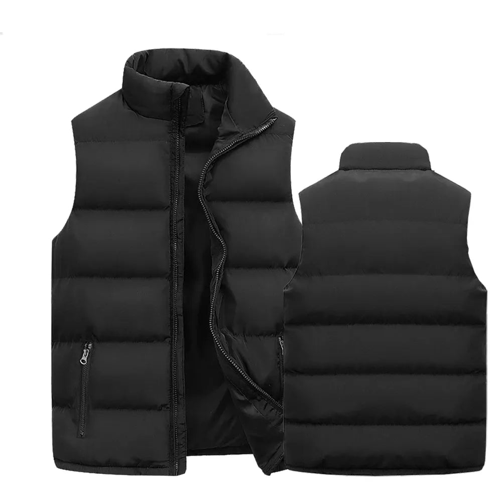 Waterdichte Nylon Bodywarmer met ritszakken-Bodywarmers-Calora-Zwart-M-Calora