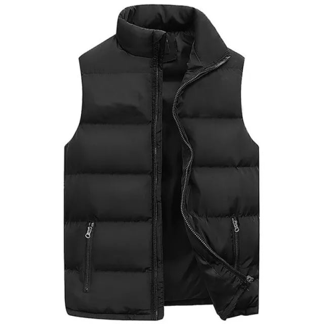 Waterdichte Nylon Bodywarmer met ritszakken-Bodywarmers-Calora-Zwart-M-Calora