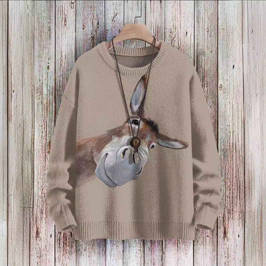 WhiskerJoy | 3D print ronde hals Dieren Trui-Sweaters-Calora-Khaki-XS-Calora