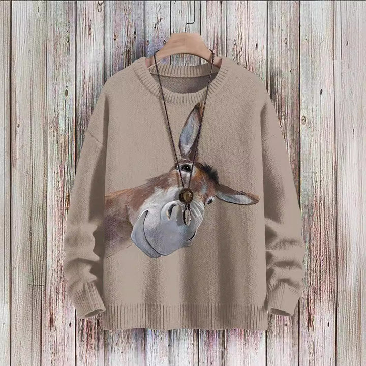 WhiskerJoy | 3D print ronde hals Dieren Trui-Sweaters-Calora-Khaki-XS-Calora