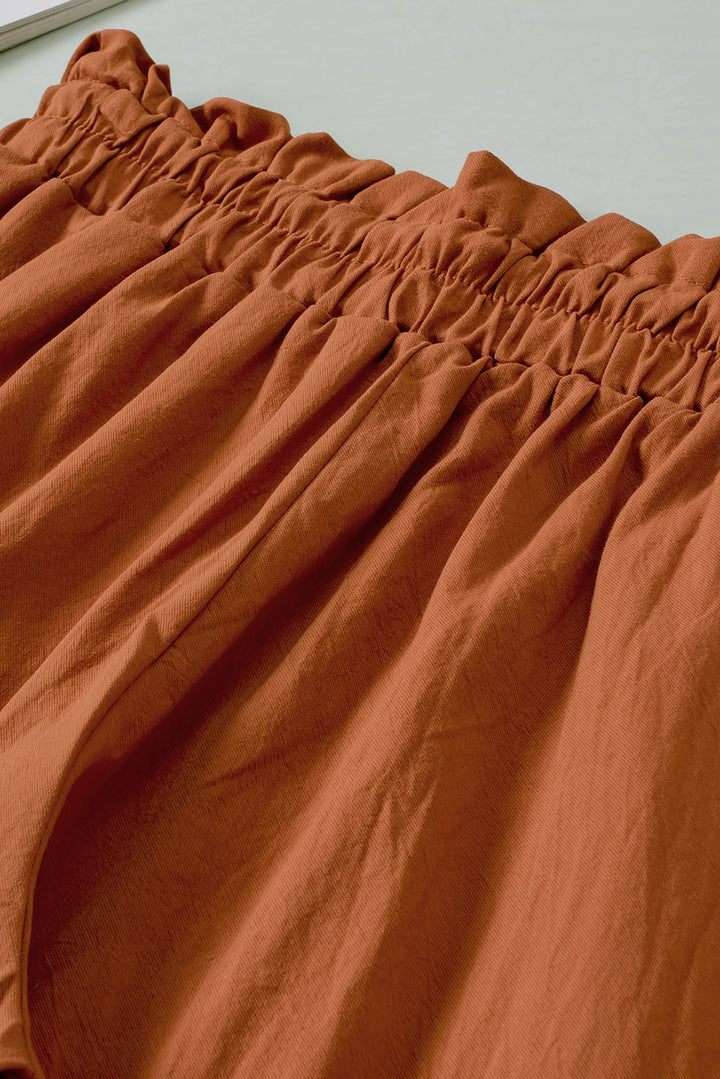 Wijde broek met trekkoord in de taille-Wijde Broeken-Calora-Ivoor-S-Calora