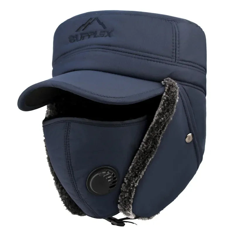 Winter Bomber Muts met Warme Oorbeschermers-Petten-Calora-Donkerblauw-56-62cm-Calora