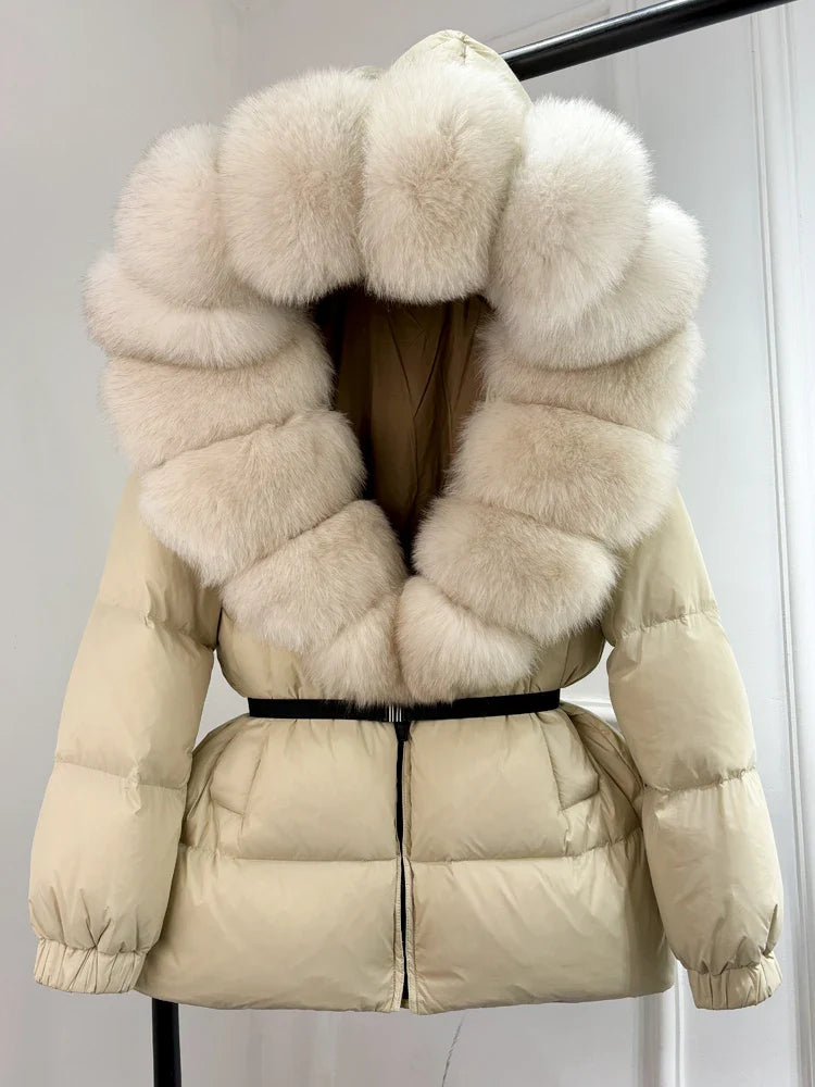 CALORA_ Winter Luxe: Pufferjas met Bont Capuchon voor Stijlvolle Dames