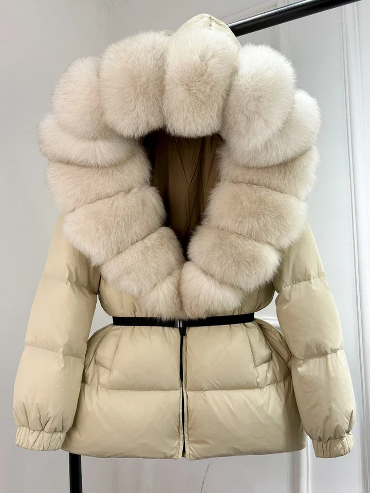 CALORA_ Winter Luxe: Pufferjas met Bont Capuchon voor Stijlvolle Dames
