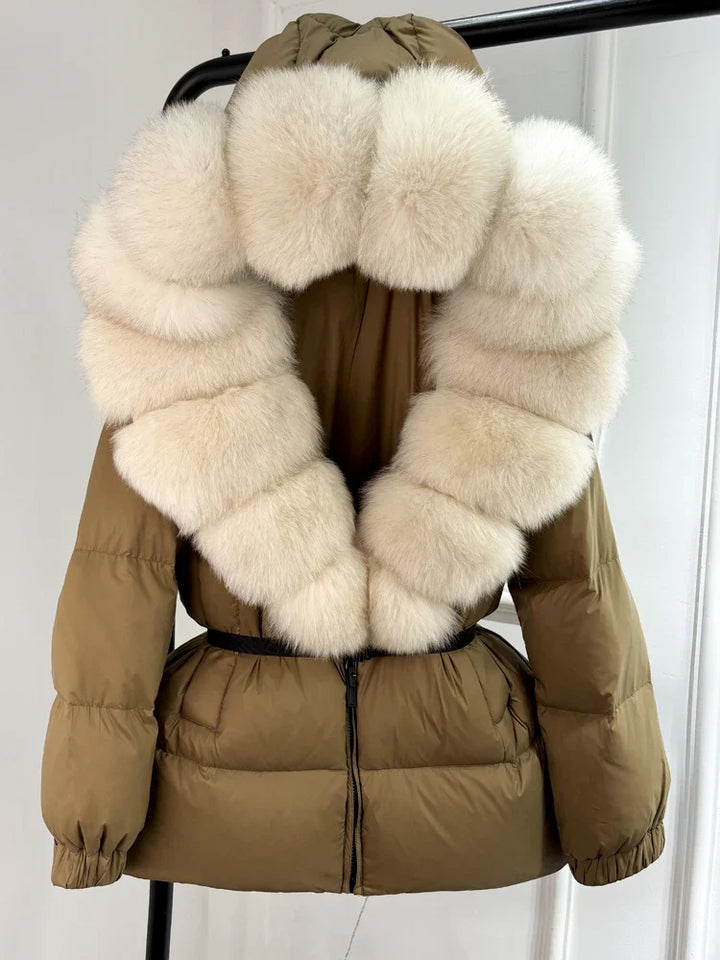 CALORA_ Winter Luxe: Pufferjas met Bont Capuchon voor Stijlvolle Dames