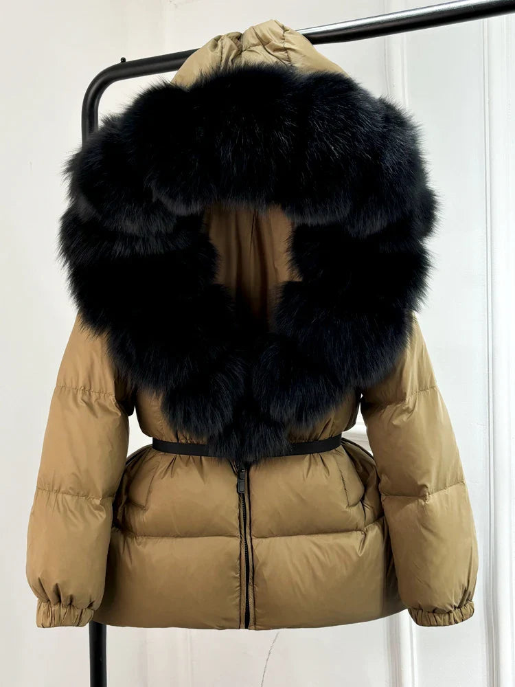 CALORA_ Winter Luxe: Pufferjas met Bont Capuchon voor Stijlvolle Dames