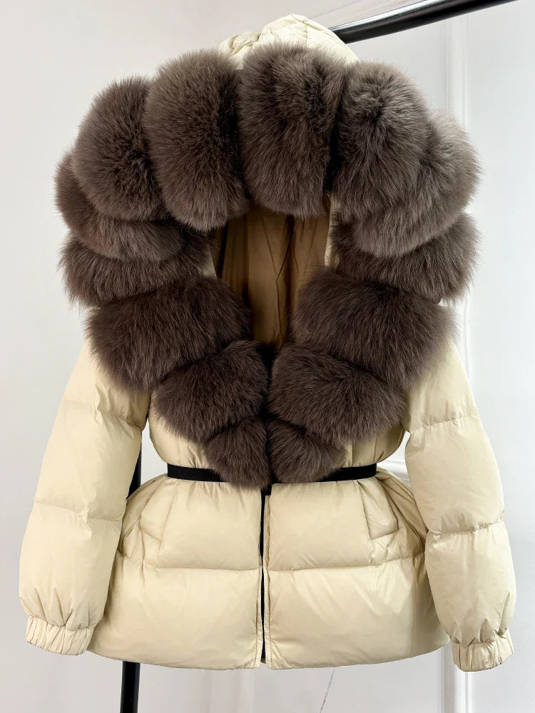 CALORA_ Winter Luxe: Pufferjas met Bont Capuchon voor Stijlvolle Dames