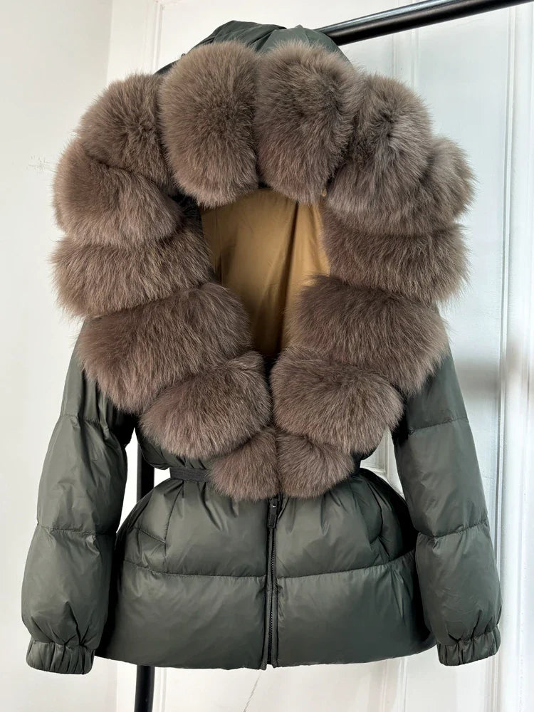 CALORA_ Winter Luxe: Pufferjas met Bont Capuchon voor Stijlvolle Dames