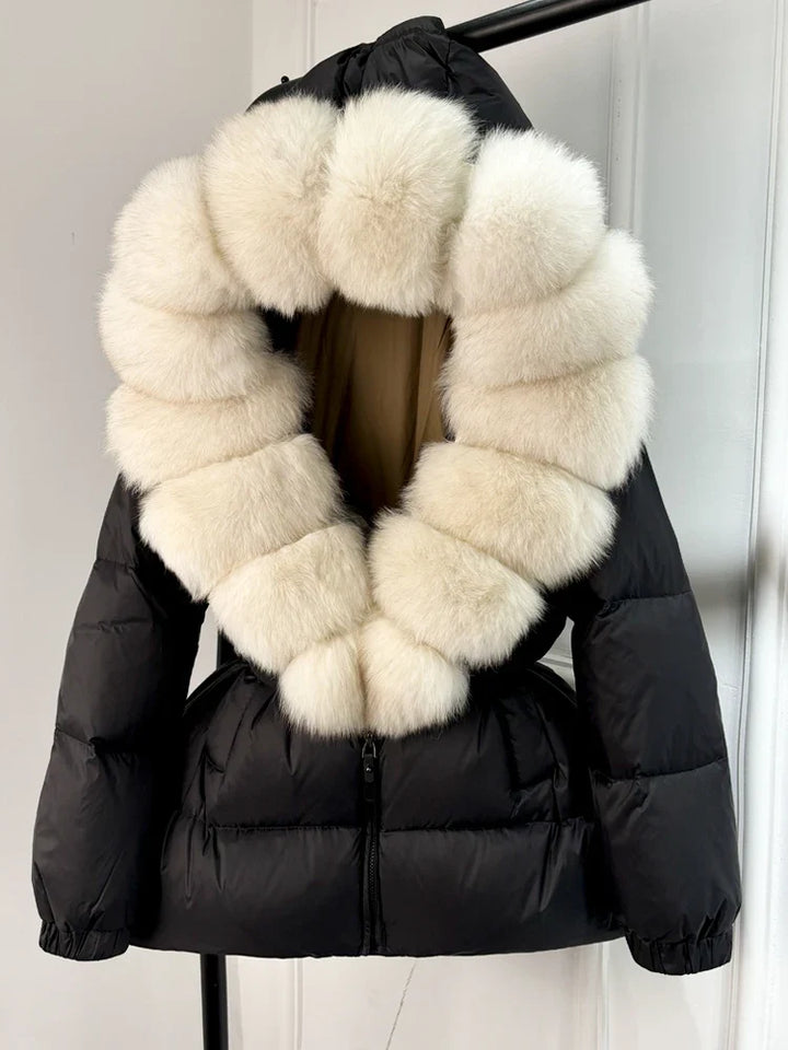CALORA_ Winter Luxe: Pufferjas met Bont Capuchon voor Stijlvolle Dames