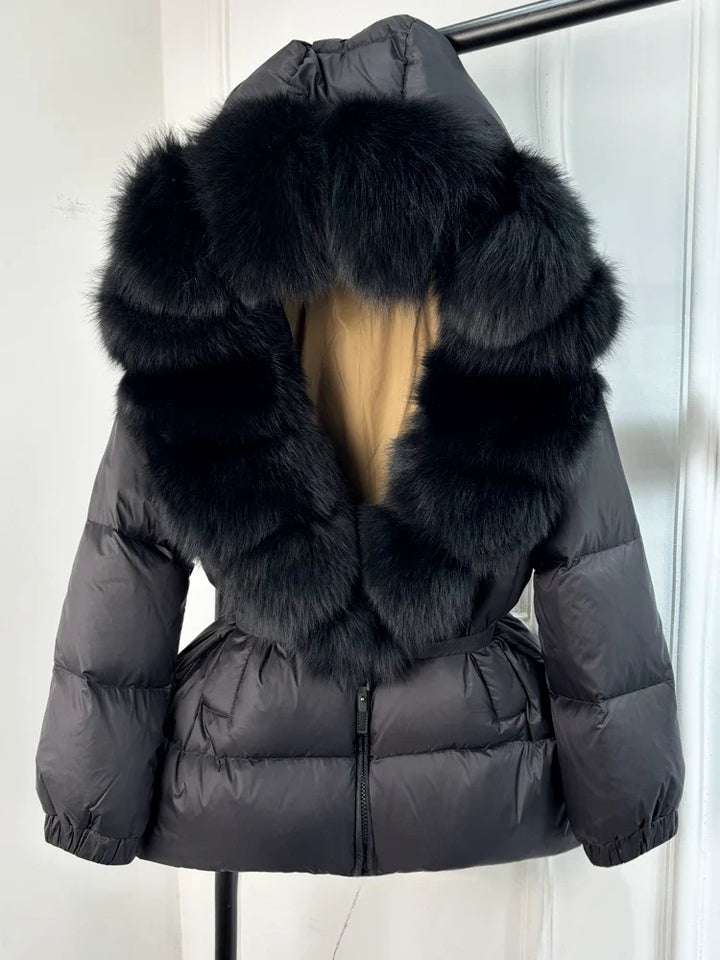 CALORA_ Winter Luxe: Pufferjas met Bont Capuchon voor Stijlvolle Dames