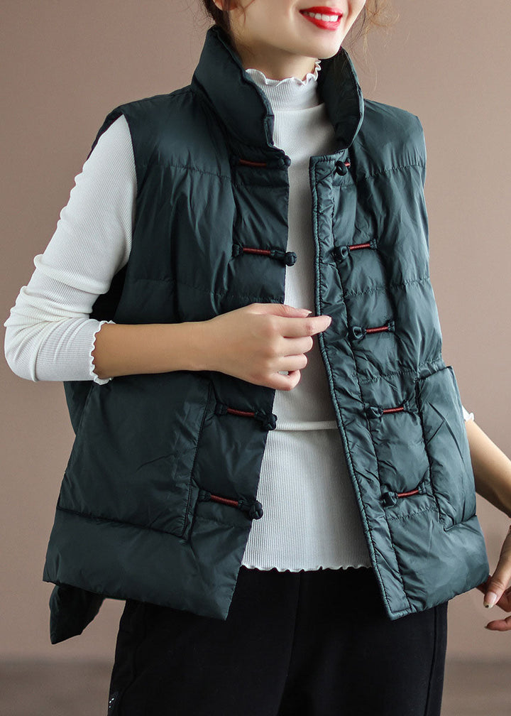 Winter Puffer Bodywarmer Vest met kraag en zakken-Bodywarmers-Calora-Groen-S-Calora