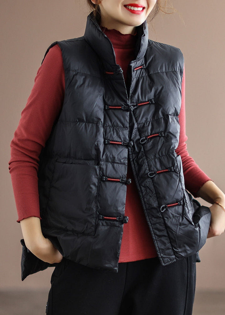Winter Puffer Bodywarmer Vest met kraag en zakken-Bodywarmers-Calora-Zwart-S-Calora