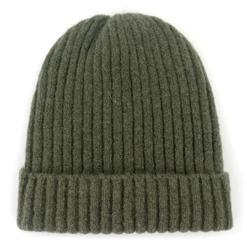 Winter Warme Ski Muts van Wolmix-Petten-Calora-Legergroen-Calora