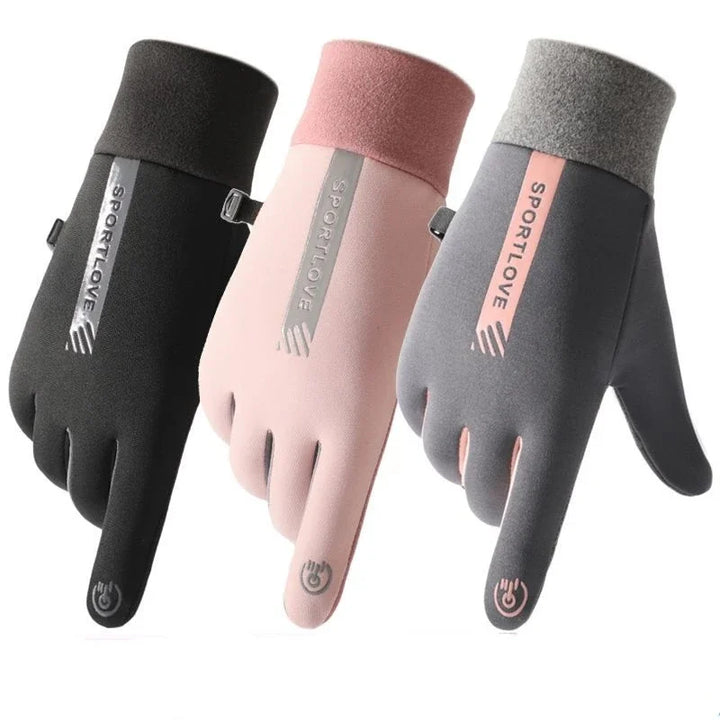 Winterhandschoenen Fleece voor Vrouwen Fietsen-Sportkleding & Accessoires-Calora-Grijs-Calora