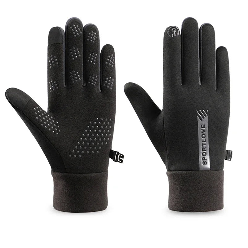Winterhandschoenen Fleece voor Vrouwen Fietsen-Sportkleding & Accessoires-Calora-Zwart-Calora