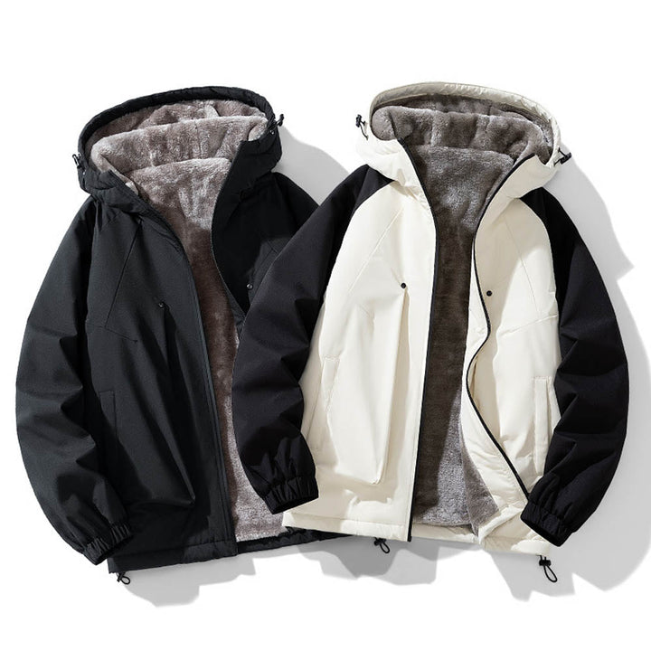 CALORA_ Winterjas met fleece voering en capuchon