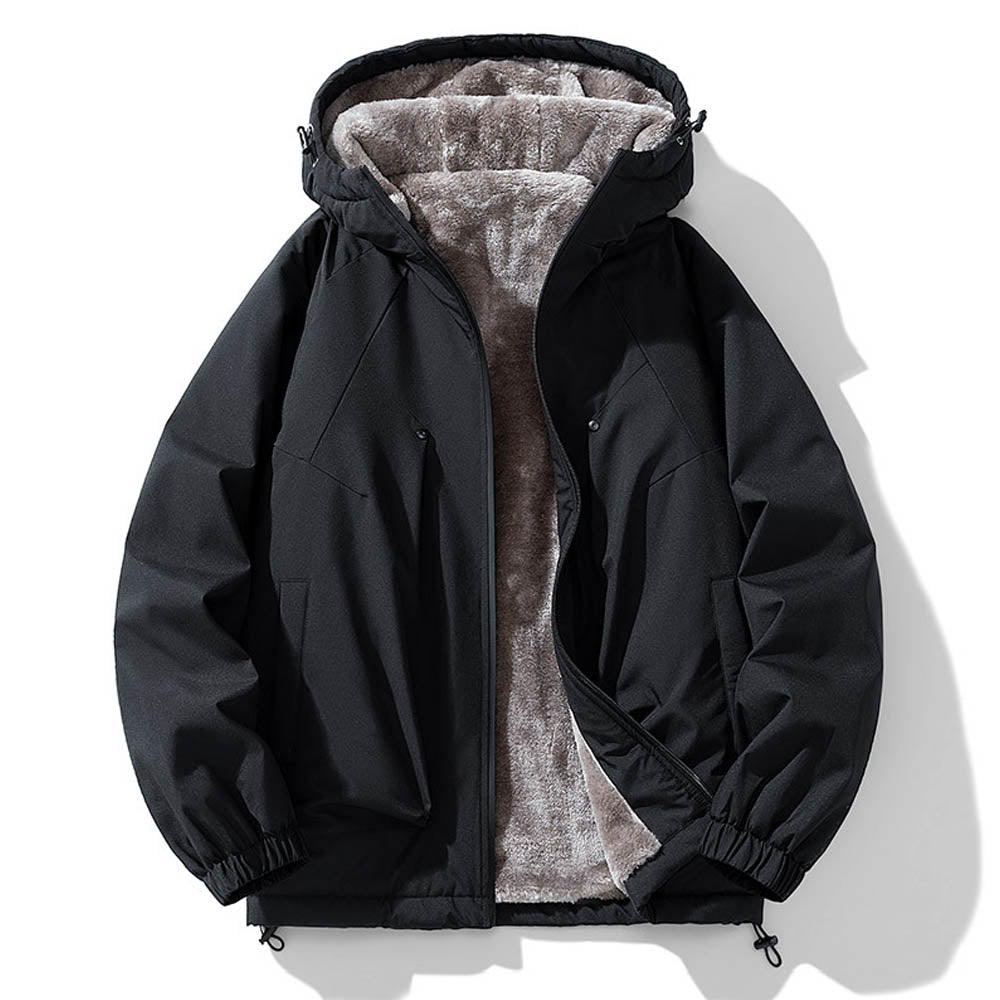 CALORA_ Winterjas met fleece voering en capuchon
