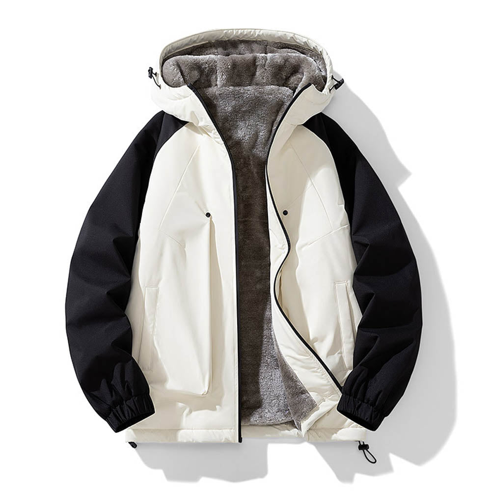 CALORA_ Winterjas met fleece voering en capuchon
