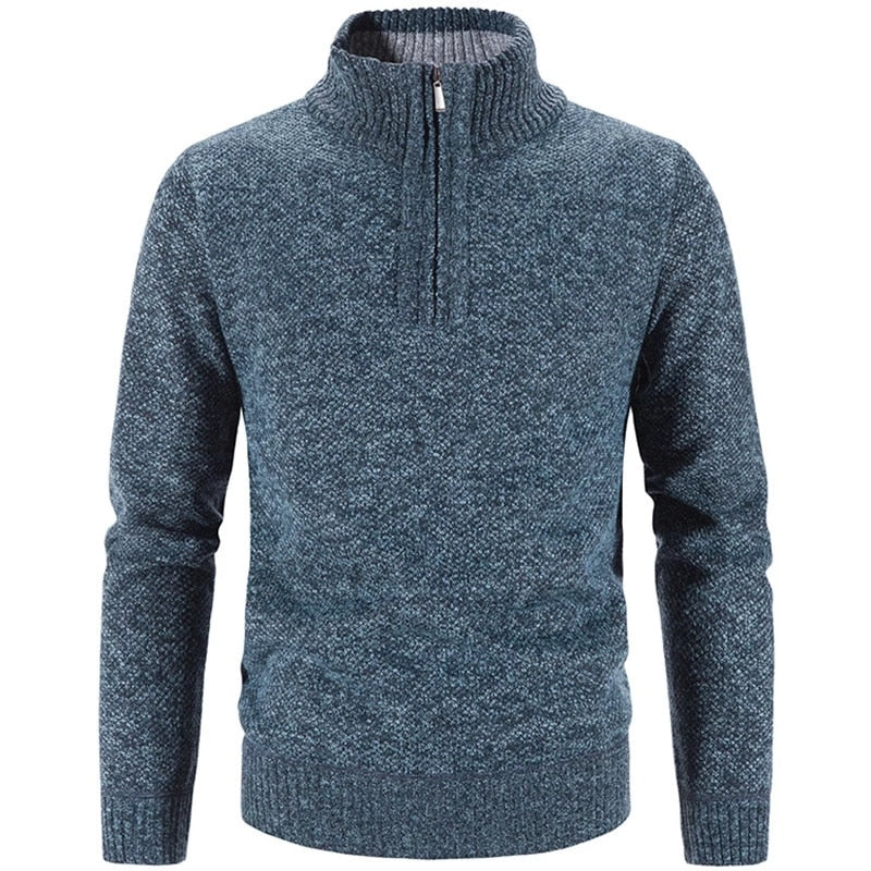 CALORA_ Wintertrui Fleece Trui met halve rits