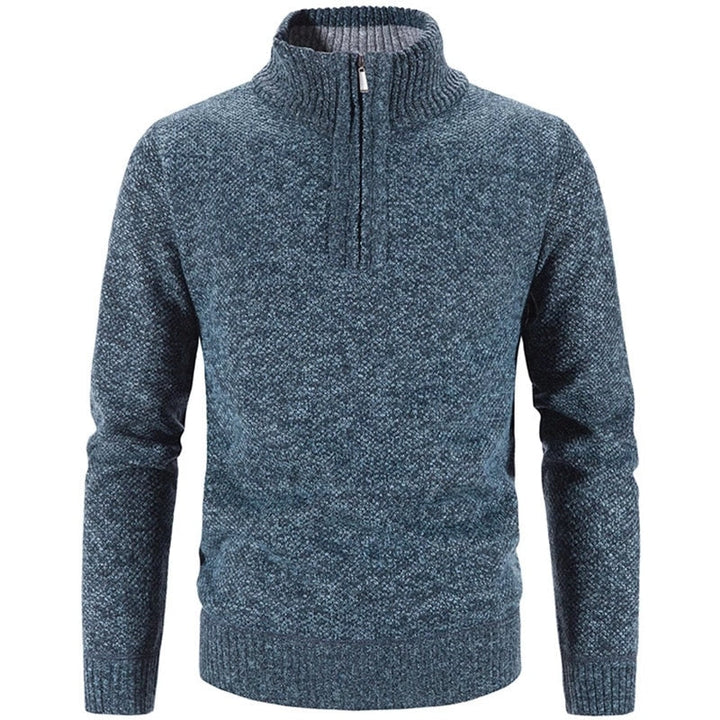 CALORA_ Wintertrui Fleece Trui met halve rits