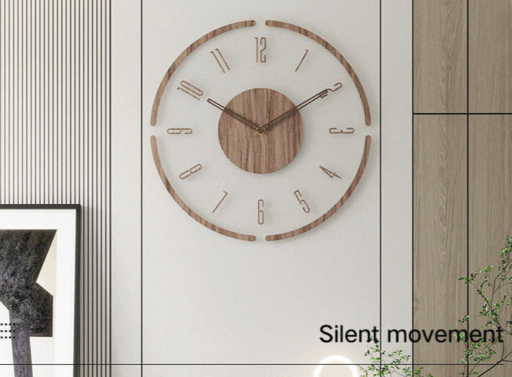 CALORA_ WoodCraft | Nordische Massieve Houten Wandklok
