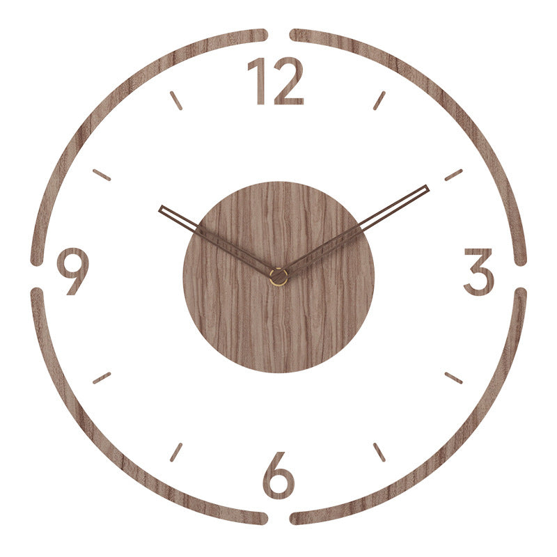 CALORA_ WoodCraft | Nordische Massieve Houten Wandklok