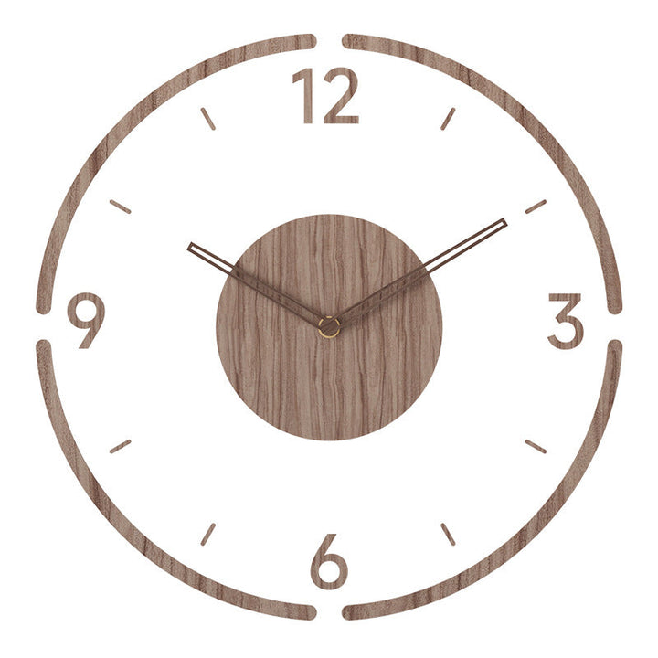 CALORA_ WoodCraft | Nordische Massieve Houten Wandklok