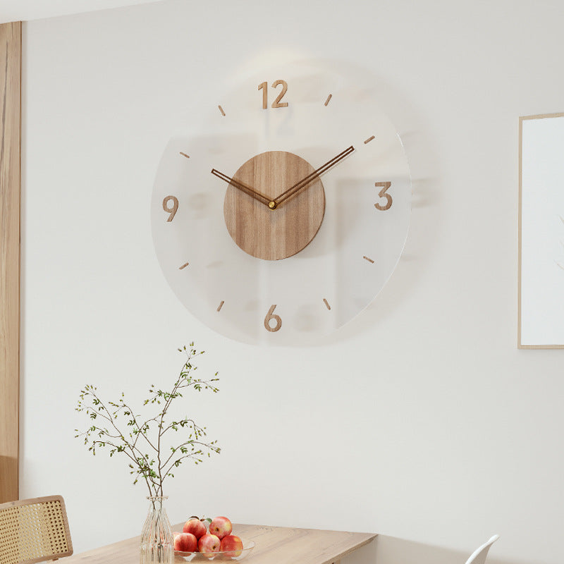 CALORA_ WoodCraft | Nordische Massieve Houten Wandklok
