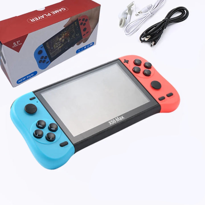 X50 MAX | Handheld Game Console voor PS1 Retro Games - 64GB - 15000 Games-Elektronica/Gadgets-Calora-Blauw Rood-Calora