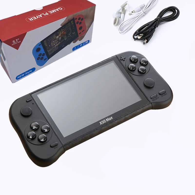 X50 MAX | Handheld Game Console voor PS1 Retro Games - 64GB - 15000 Games-Elektronica/Gadgets-Calora-Zwart-Calora