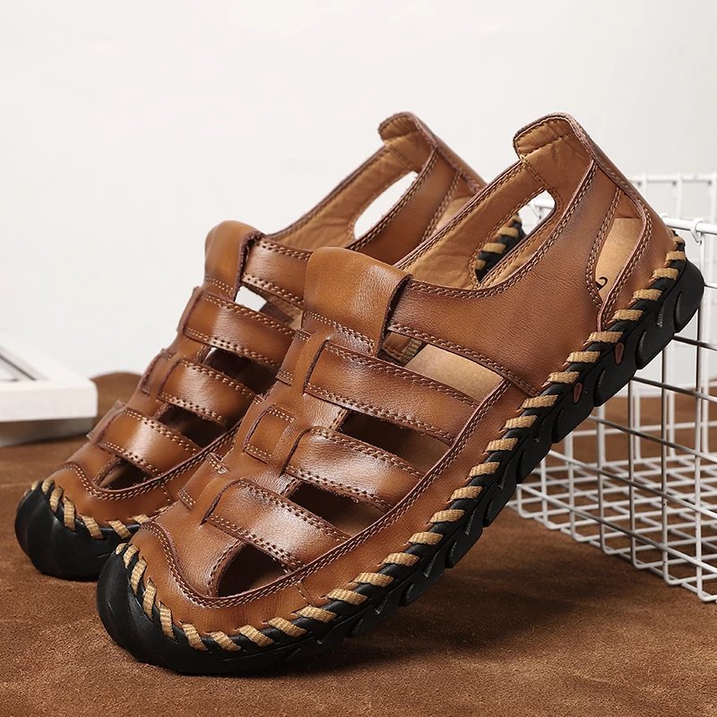 Xalvador | PU Leren Sandalen-Sandalen-Calora-Licht Bruin-38-Calora