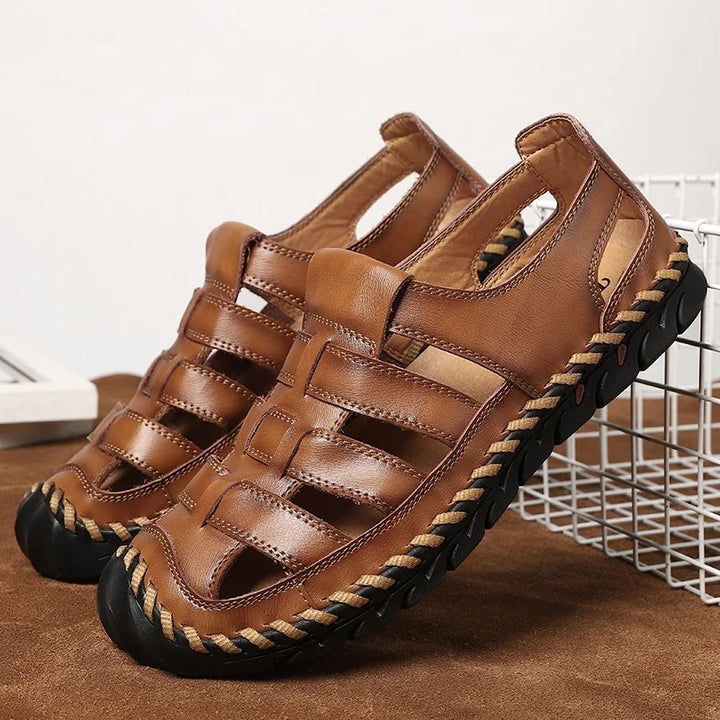 Xalvador | PU Leren Sandalen-Sandalen-Calora-Licht Bruin-38-Calora